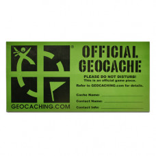 Large geocache label